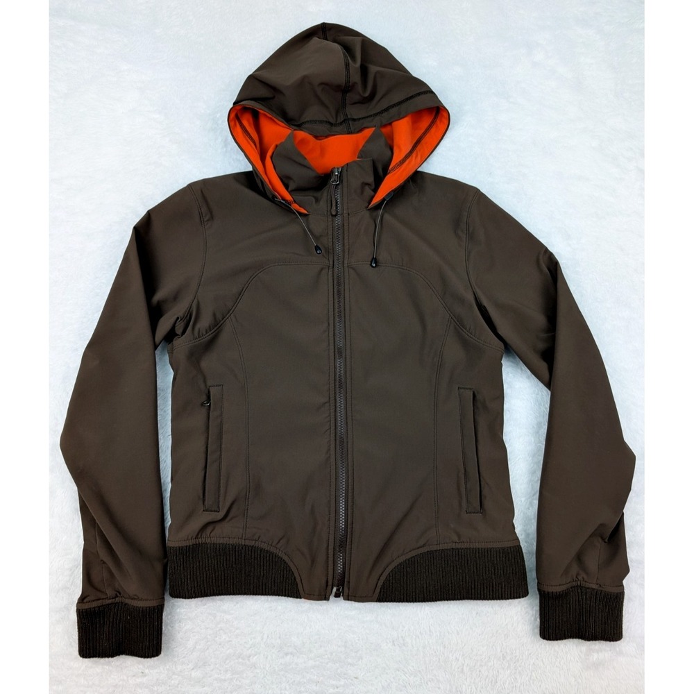 Marmot Hooded Jacket Women's M Brown Hooded Full Zip Outdoor Hiking *Read